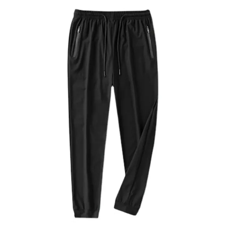 Men Casual Loose Ice Silk Thin Mesh Cropped Sports Pants