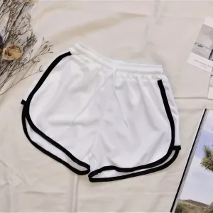 Women Casual Loose Wide Leg Drawstring Sports Shorts
