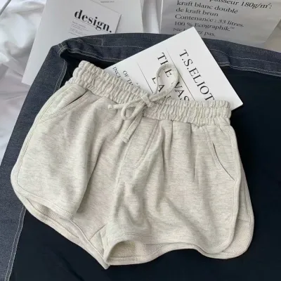 Women Casual Loose High Waist Straight Wide Leg Shorts