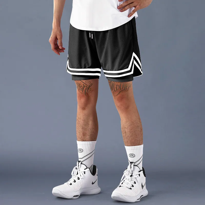 Men Fashion Casual Ice Silk Quick-Drying Sports Shorts Plus Size Bermuda