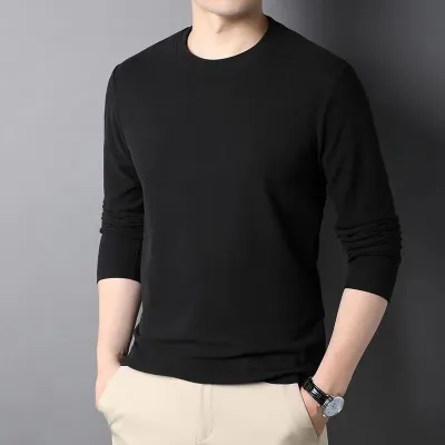 Camiseta Básica Hombre Manga Corta Cuello Redondo Ajustada Talla Grande Color Liso