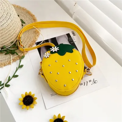 Kids Casual Cute Strawberry Crossbody Bag for Toddler Girls