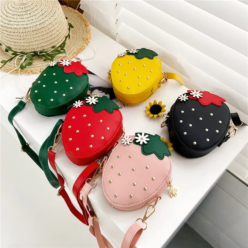 Kids Casual Cute Strawberry Crossbody Bag for Toddler Girls