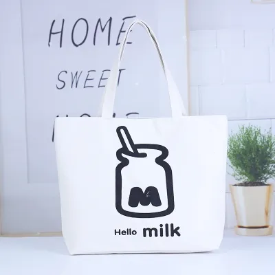 Women Fashion Casual Printed Large Capacity Canvas Beach Shopping Bag