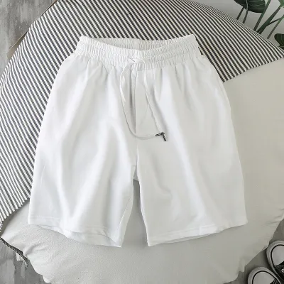 Men Casual Loose Solid Color Drawstring Bermuda Shorts for Plus Size