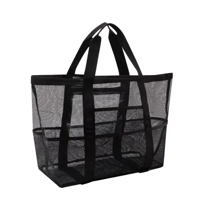 Women Fashion Casual Mesh Hollow Large Capacity Beach Bag Handbag