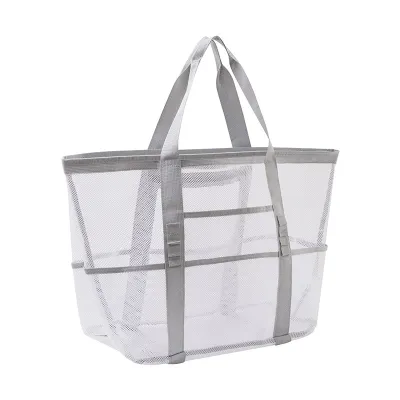 Women Fashion Casual Mesh Hollow Large Capacity Beach Bag Handbag