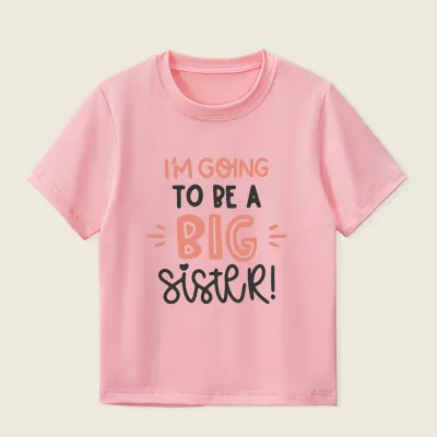 Kids Toddler Boys Girls Casual Cute Alphabet Print Short Sleeve T-Shirt