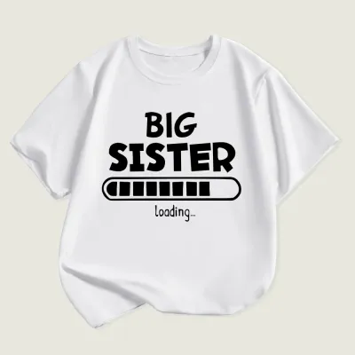 Kids Toddler Boys Girls Casual Cute Alphabet Print Short Sleeve T-Shirt