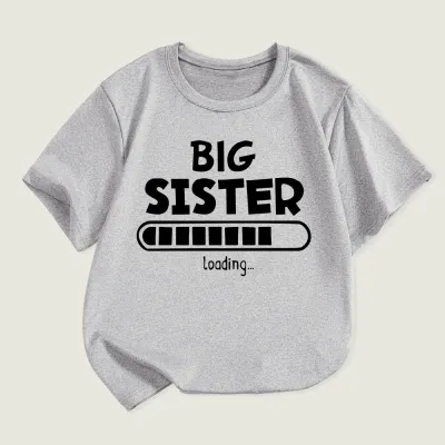 Kids Toddler Boys Girls Casual Cute Alphabet Print Short Sleeve T-Shirt