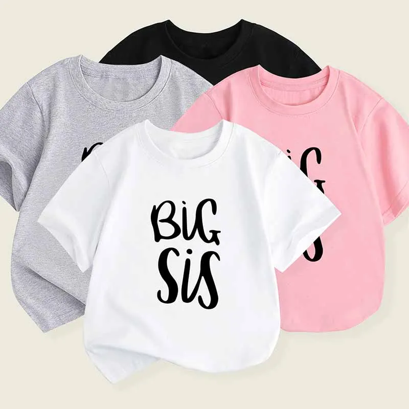 Kids Toddler Boys Girls Casual Cute Alphabet Print Short Sleeve T-Shirt Crewneck Neutral