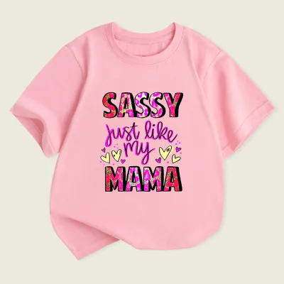 Kids Toddler Boys Girls Casual Cute Alphabet Print Short Sleeve Crewneck T-Shirt