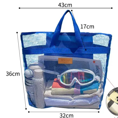 Women Fashion Casual Mesh Hollow Large Capacity Beach Handbag