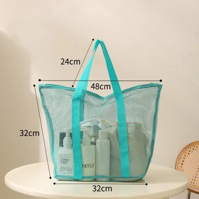 Women Fashion Casual Mesh Hollow Large Capacity Beach Bag