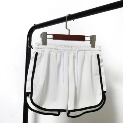 Women Casual Loose Solid Color Drawstring Wide Leg Shorts