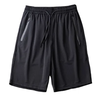 Men Plus Size Casual Loose Ice Silk Quick-Drying Shorts with Pockets