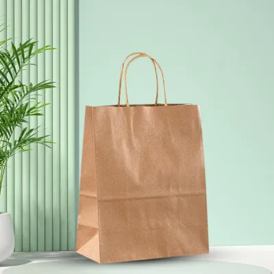 26*12*31cm Solid Color Portable Packaging Paper Bag