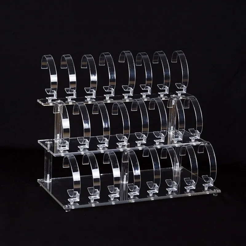 Fashion Acrylic Transparent Detachable Jewelry Watch Display Stand