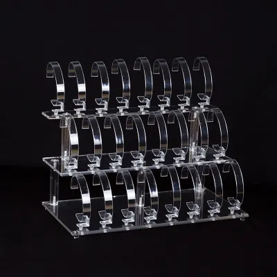 Fashion Acrylic Transparent Detachable Jewelry Watch Display Stand