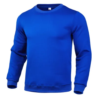 Men Casual Sports Solid Color Long Sleeve Jacquard Fleece-Lined Pullover
