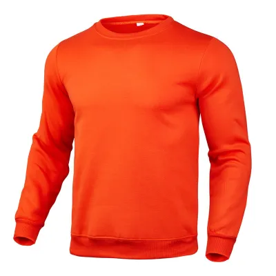 Men Casual Sports Solid Color Long Sleeve Jacquard Fleece-Lined Pullover