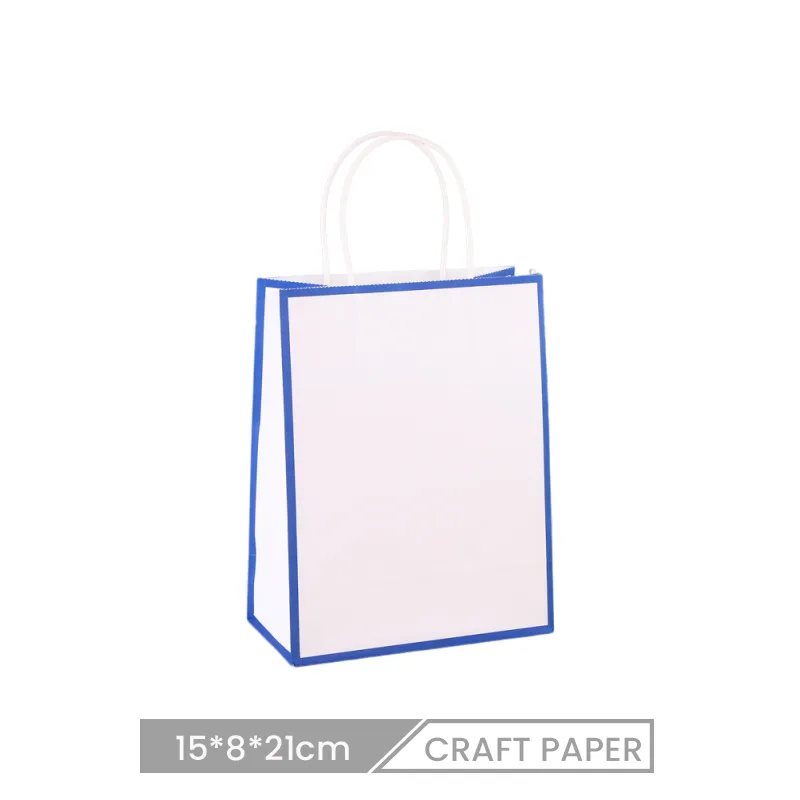 15*8*21cm Frame Contrast Color Packaging Paper Shopping Bag