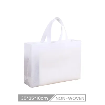 35*25*10cm Custom Solid Color Non-Woven Portable Packaging Shopping Bag