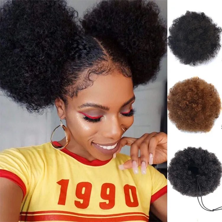 Women Fashion Exotic Flower Bud Shaped Puff Hair Wig