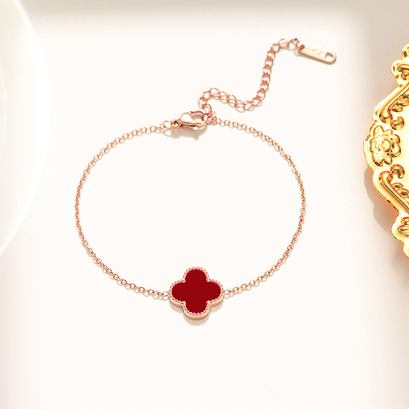 ●tow tow archive● Full Clover Bracelet Grass TBH22ABTB005 Wholesale Women Fashion Stainless Steel Four-Leaf Clover