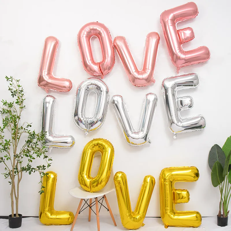 32 Inch Valentine'S Day Big “Love” Letter Decoration Balloon