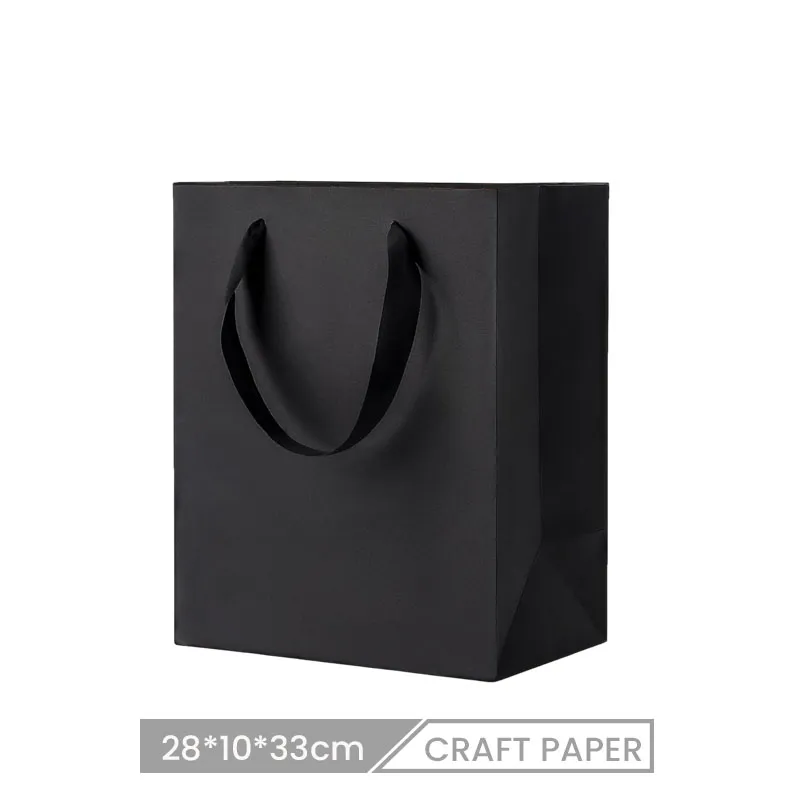 28*10*33cm Custom Shopping Packaging Clothing Kraft Paper Gift Bag