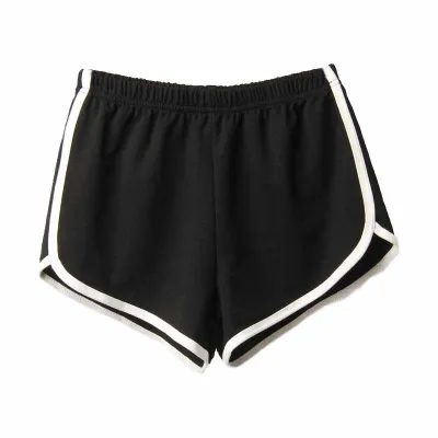 Women Edgy Cotton Casual Color Blocking Sports Shorts
