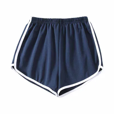 Women Edgy Cotton Casual Color Blocking Sports Shorts