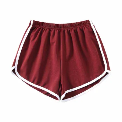 Women Edgy Cotton Casual Color Blocking Sports Shorts