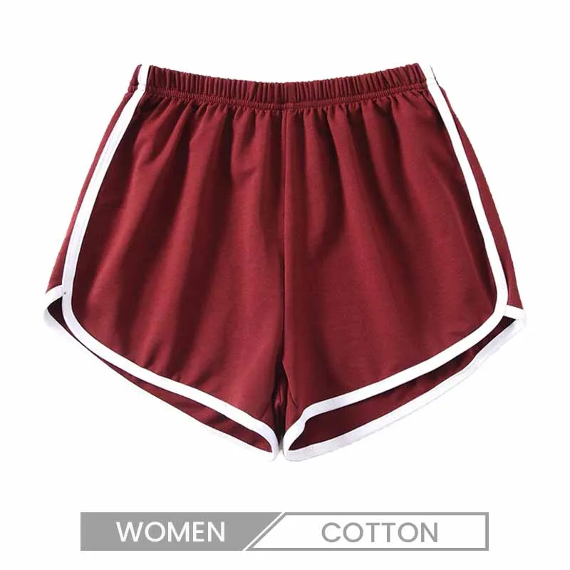 Women Edgy Cotton Casual Color Blocking Sports Shorts