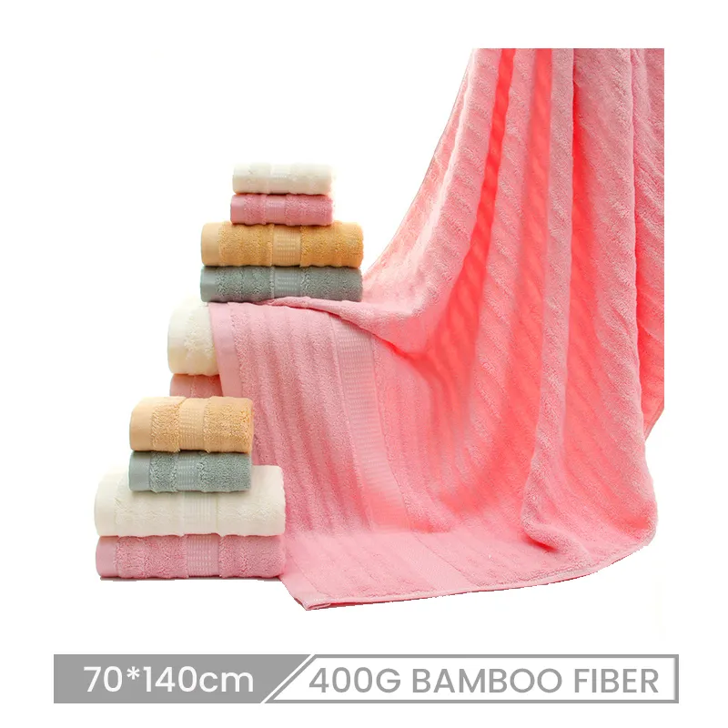 70*140cm Custom Logo Bamboo Fiber Soft Bath Towel