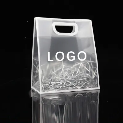 40*30*12cm Custom PP Transparent Tote Plastic Shopping Bag