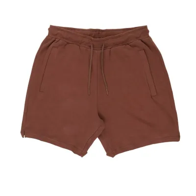 Men Basic Cotton Mid Waist Solid Color Shorts
