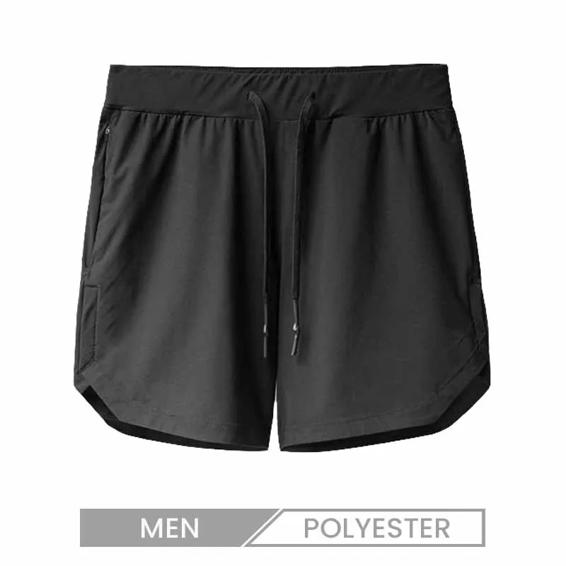 Men Casual Solid Color Lace-Up Sports Quick-Drying Shorts