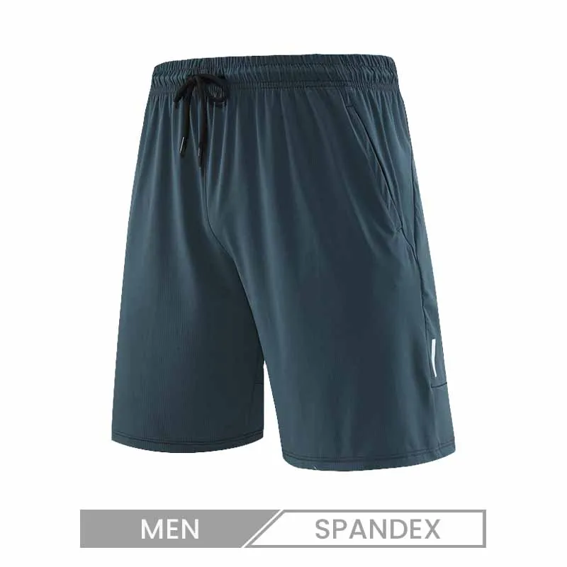 Men Summer Casual Solid Color Spandex Quick Drying Sports Shorts