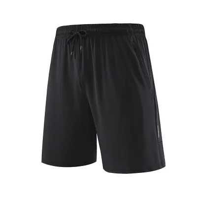 Men Summer Casual Solid Color Spandex Quick Drying Sports Shorts