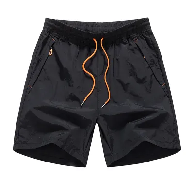 Men Casual Holiday Athleisure Solid Color Nylon Quick Drying Shorts