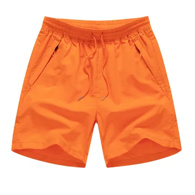 Men Casual Holiday Athleisure Solid Color Nylon Quick Drying Shorts