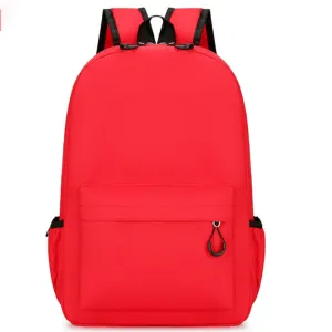 Children Fashion Boys Girls Color Matching Canvas Backpack School Bag