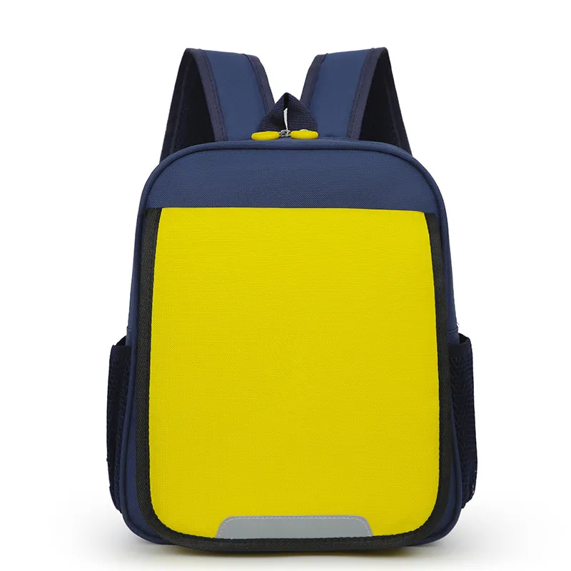 Children Fashion Girls Boys Color Matching Canvas Backpack School Bag