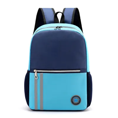 Children Fashion Girls Boys Color Matching Canvas Waterproof Backpack Primary School Bag