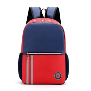 Children Fashion Girls Boys Color Matching Canvas Waterproof Backpack Primary School Bag