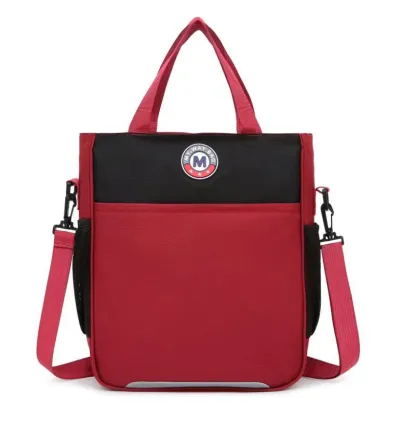 Children Fashion Girls Boys Color Matching Nylon Handbag Backpack School Bag for Primary School