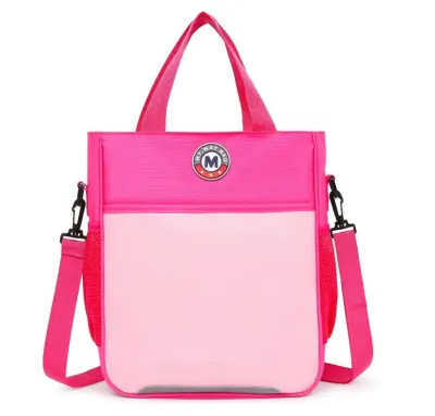Children Fashion Girls Boys Color Matching Nylon Handbag Backpack School Bag for Primary School