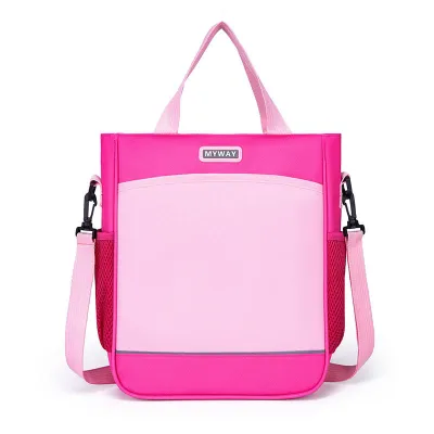 Children Fashion Girls Boys Color Matching Nylon Handbag Backpack School Bag for Primary School